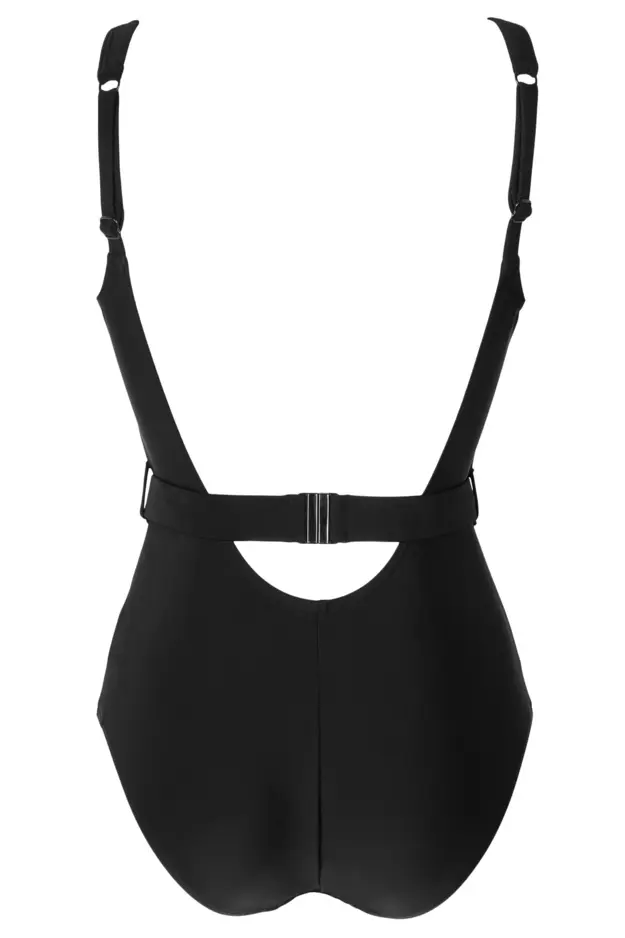 Space Notch Neck Belted Control Swimsuit | Pour Moi | Space Notch Neck ...