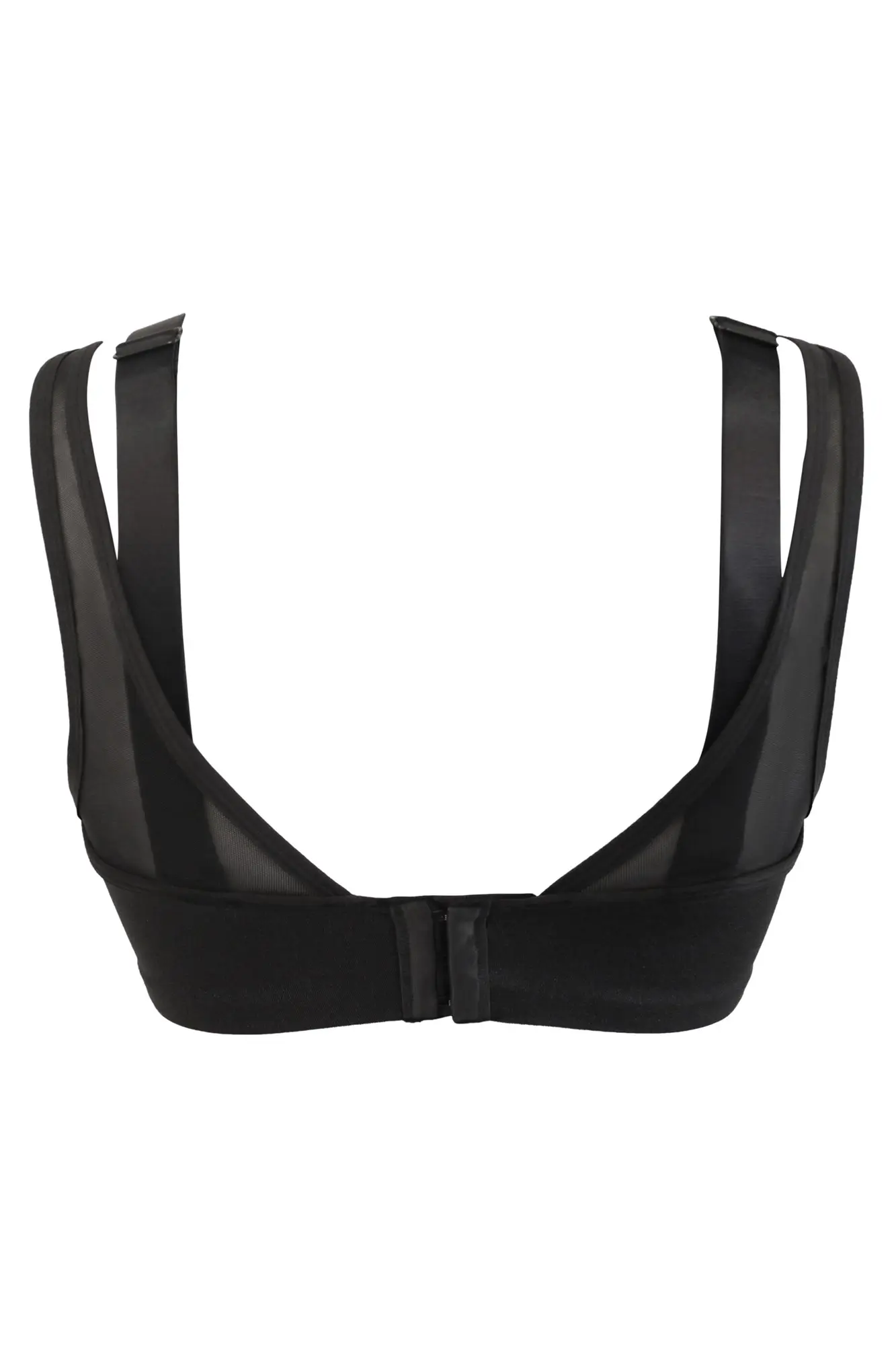 Pour Moi Fuller Bust Energy Infinite double strap lightly padded  convertible sports bra in black