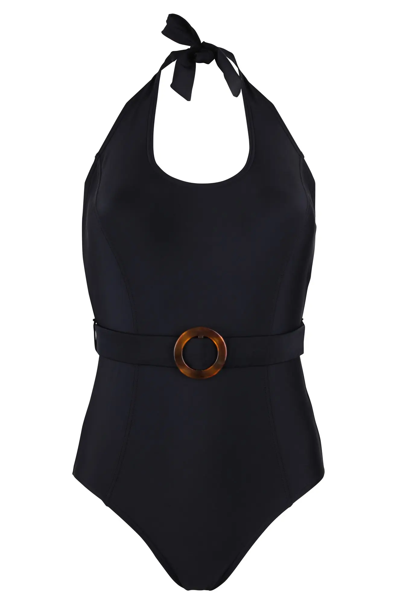 Belted Halter Control Swimsuit | Pour Moi | Belted Halter Control ...