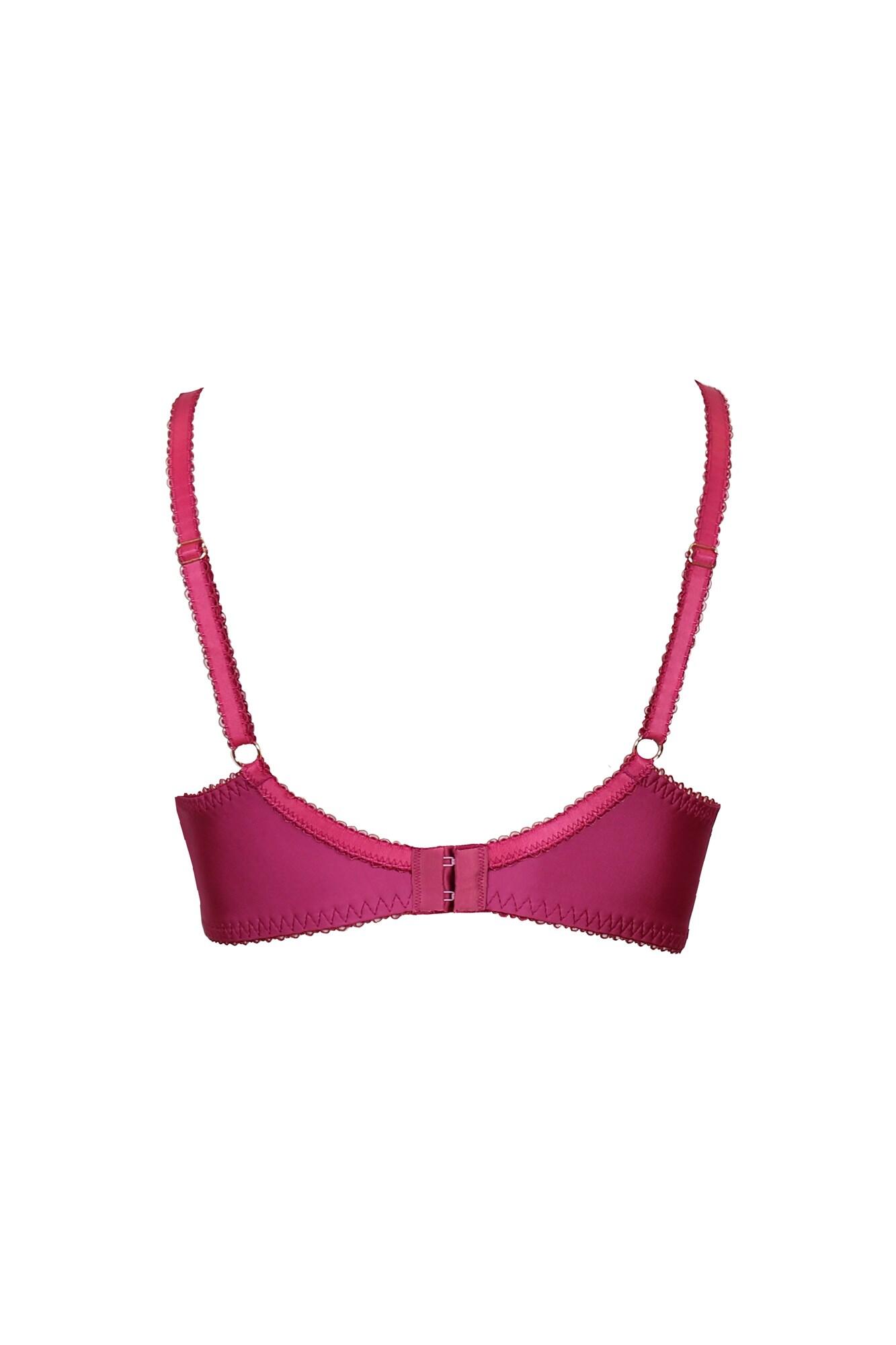 Ophelia Underwired Balconette Bra in Raspberry | Pour Moi