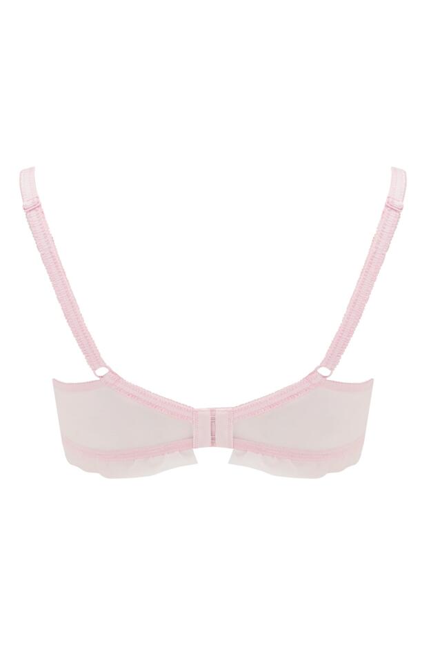 Buy Non-padded Demi Cup T-shirt Bra With Lace in Light Pink Color