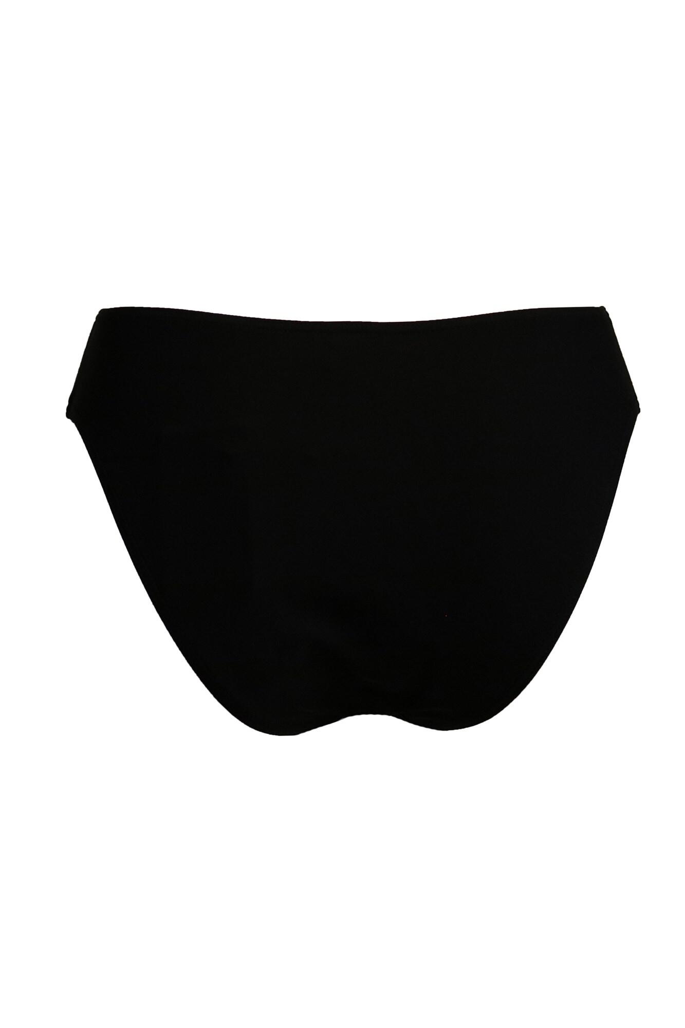 Cabana Cotton Seamless Hi Cut Brief Underwear - Black