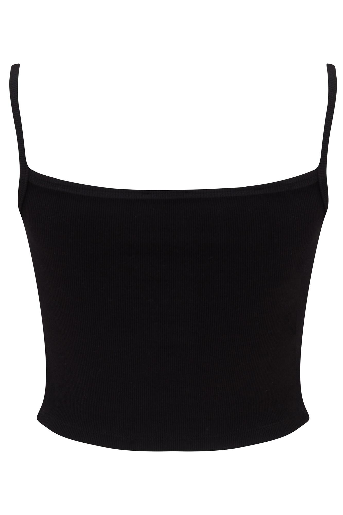 Off Duty Rib Jersey Support Cami | Black | Pour Moi