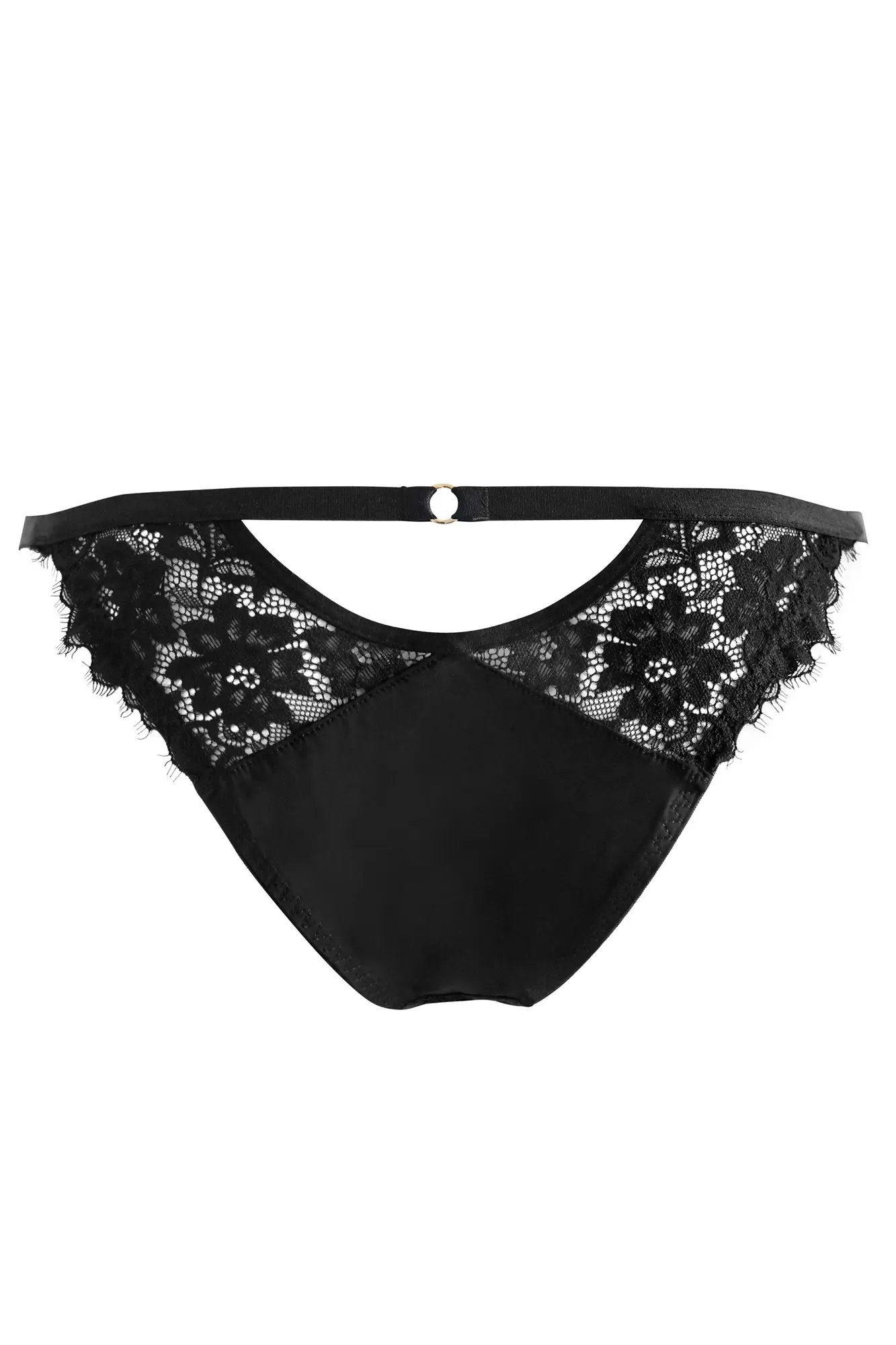 Signature Lace V-Front Cheeky Black
