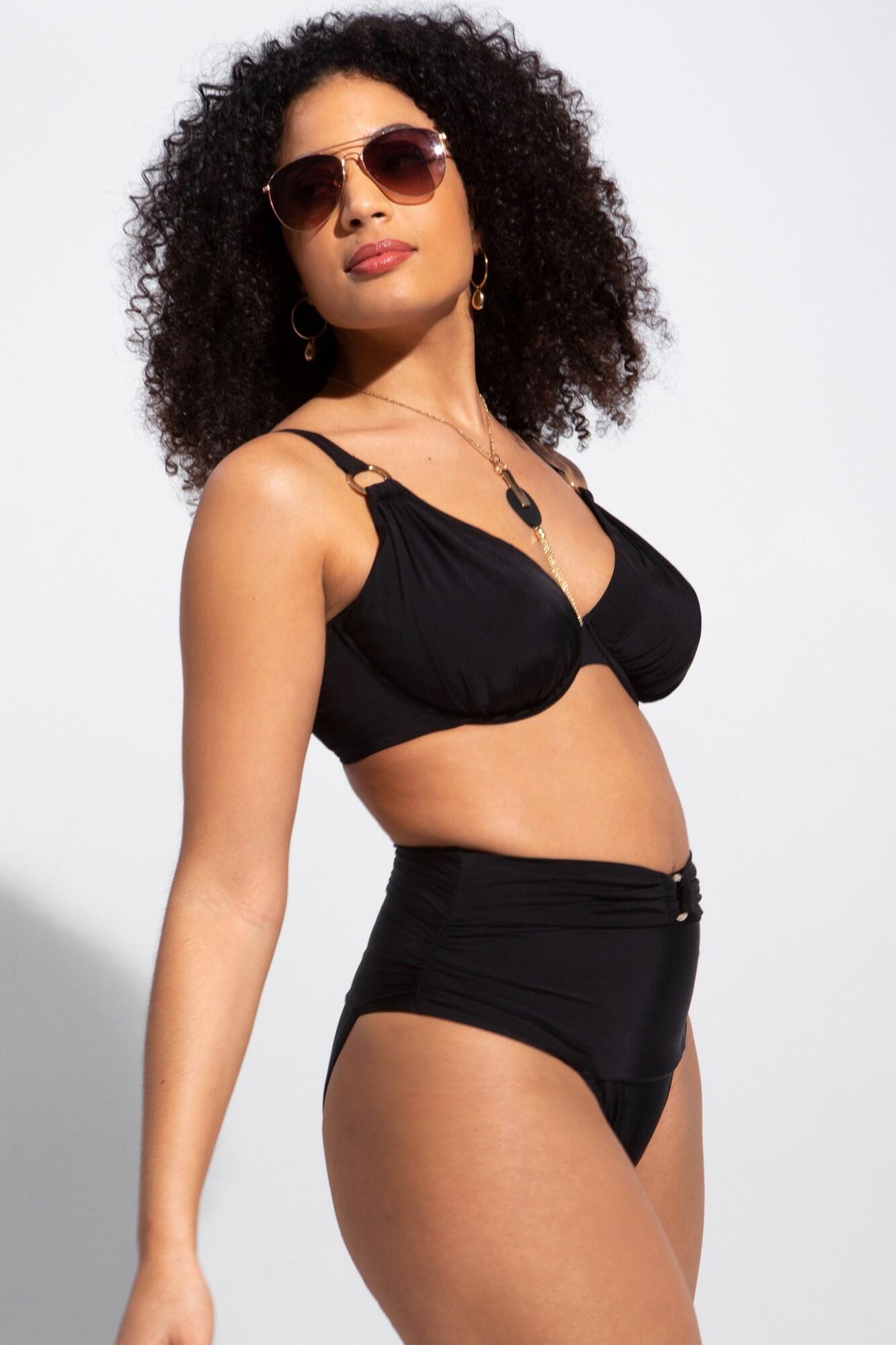 Samoa Non Padded Underwired Top | Black | Pour Moi