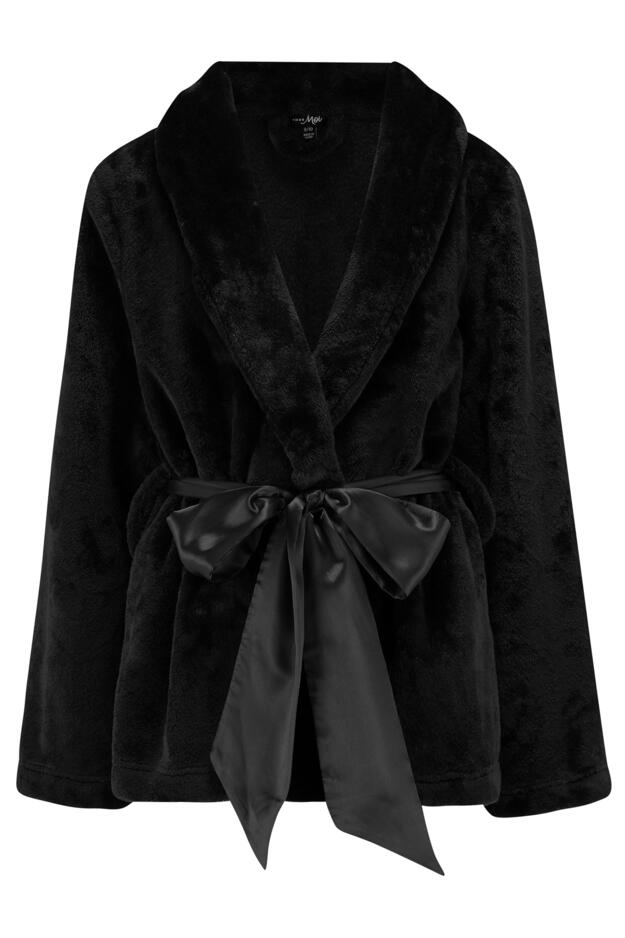 Satin Trim Dressing Gown Jacket