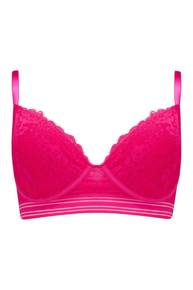 Revolution Non Padded Underwired Bra in Hot Pink | Pour Moi