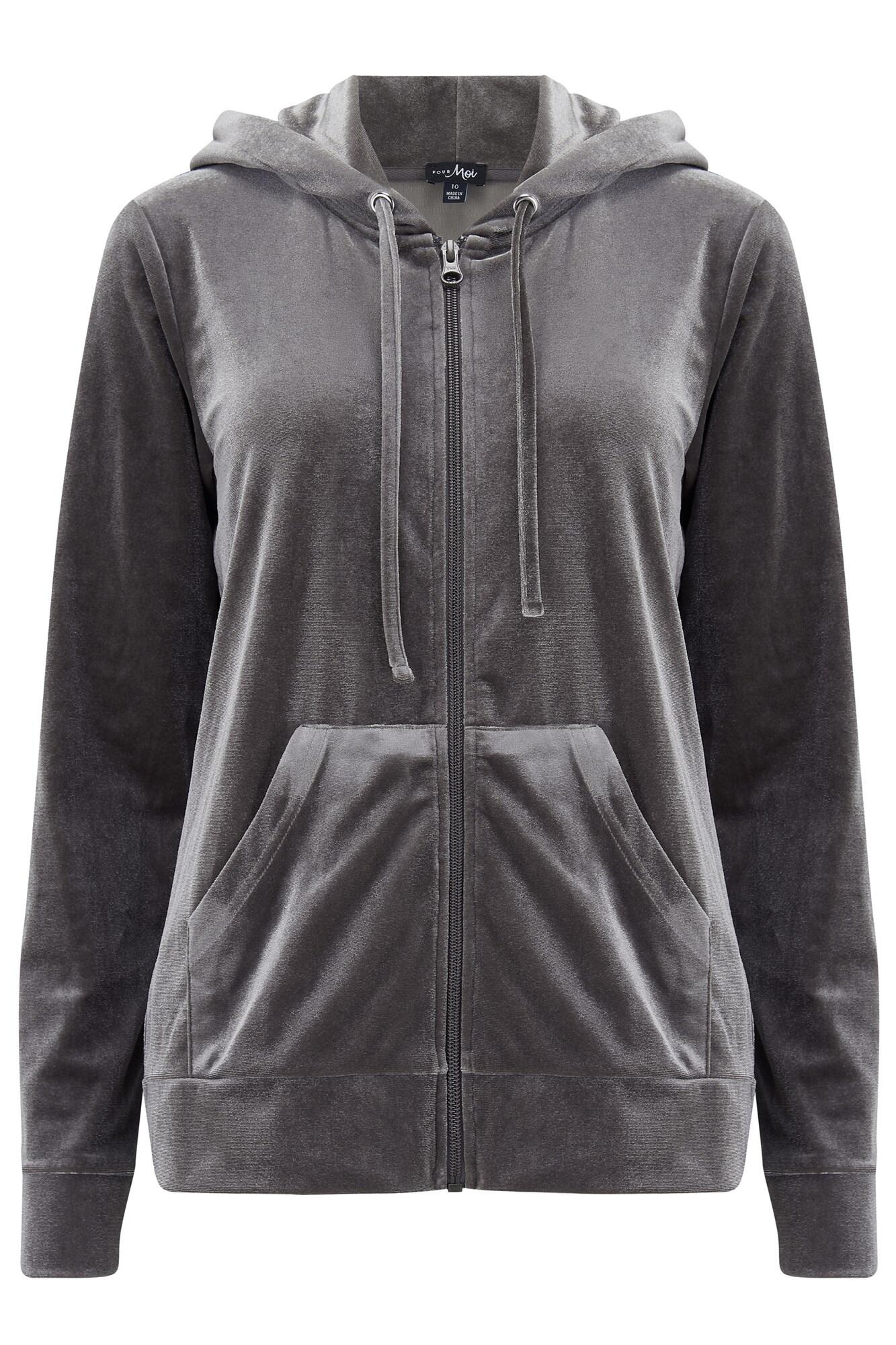 Plus size velour hoodie on sale