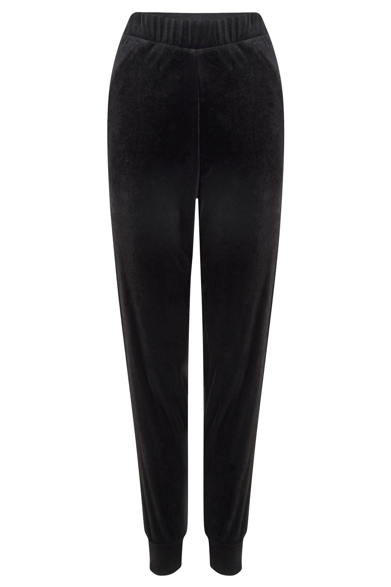 Black velvet hot sale jogger pants