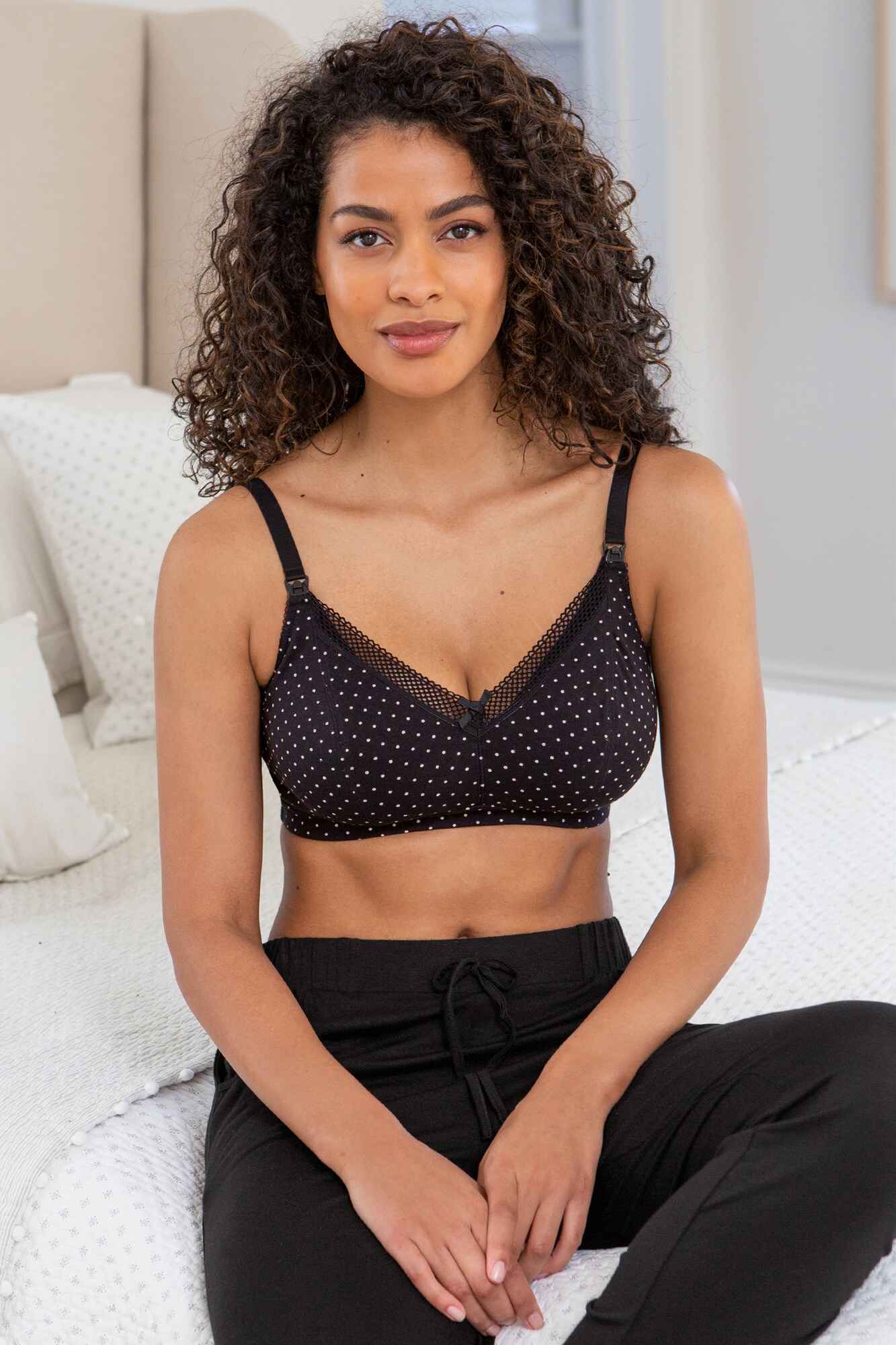 The Pencil Test - Looking for a maternity bra that is more fun and stylish,  but with functional comfort? The Love To Lounge Cotton Nursing Bra by Pour  Moi has great features!