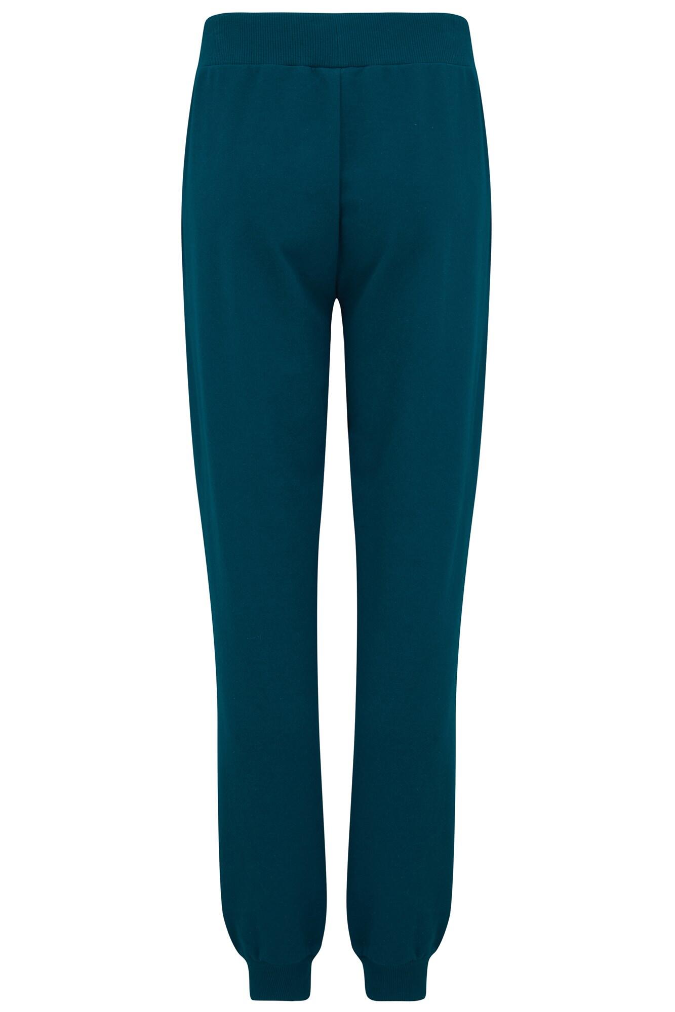 Diamante Trim Fleeceback Jogger | Teal | Pour Moi