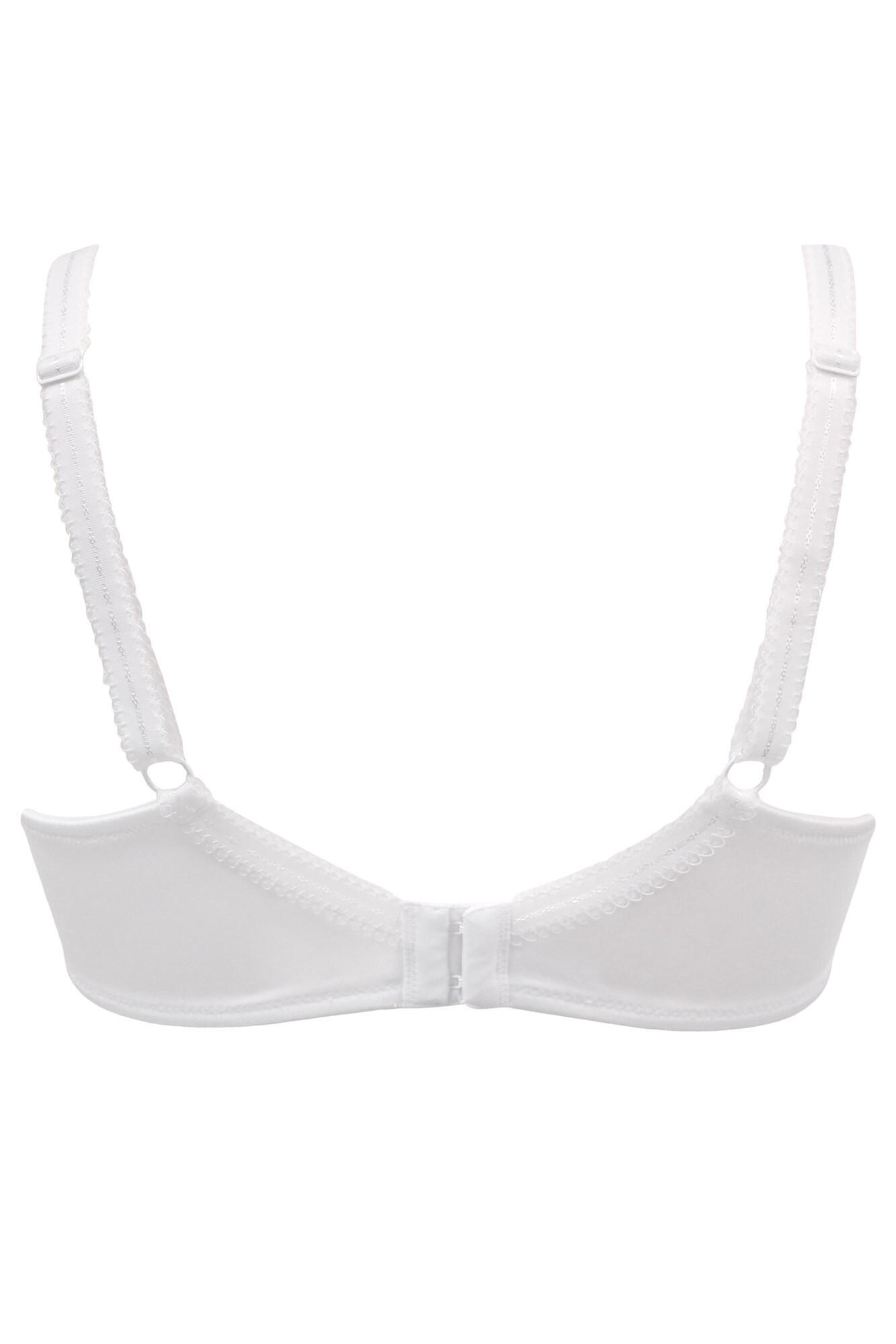 Aura Side Support Underwired Bra in White | Pour Moi