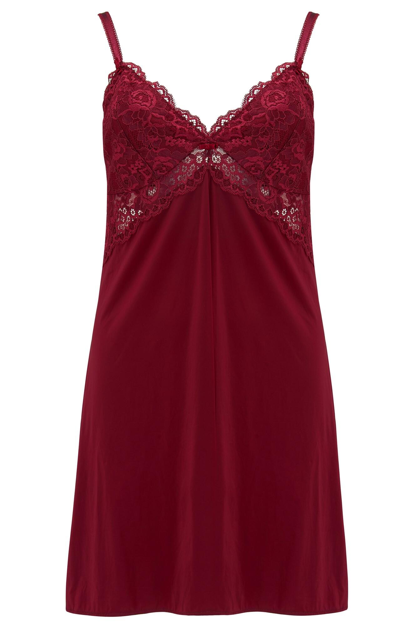 Opulence Lace Chemise in Deep Red | Pour Moi