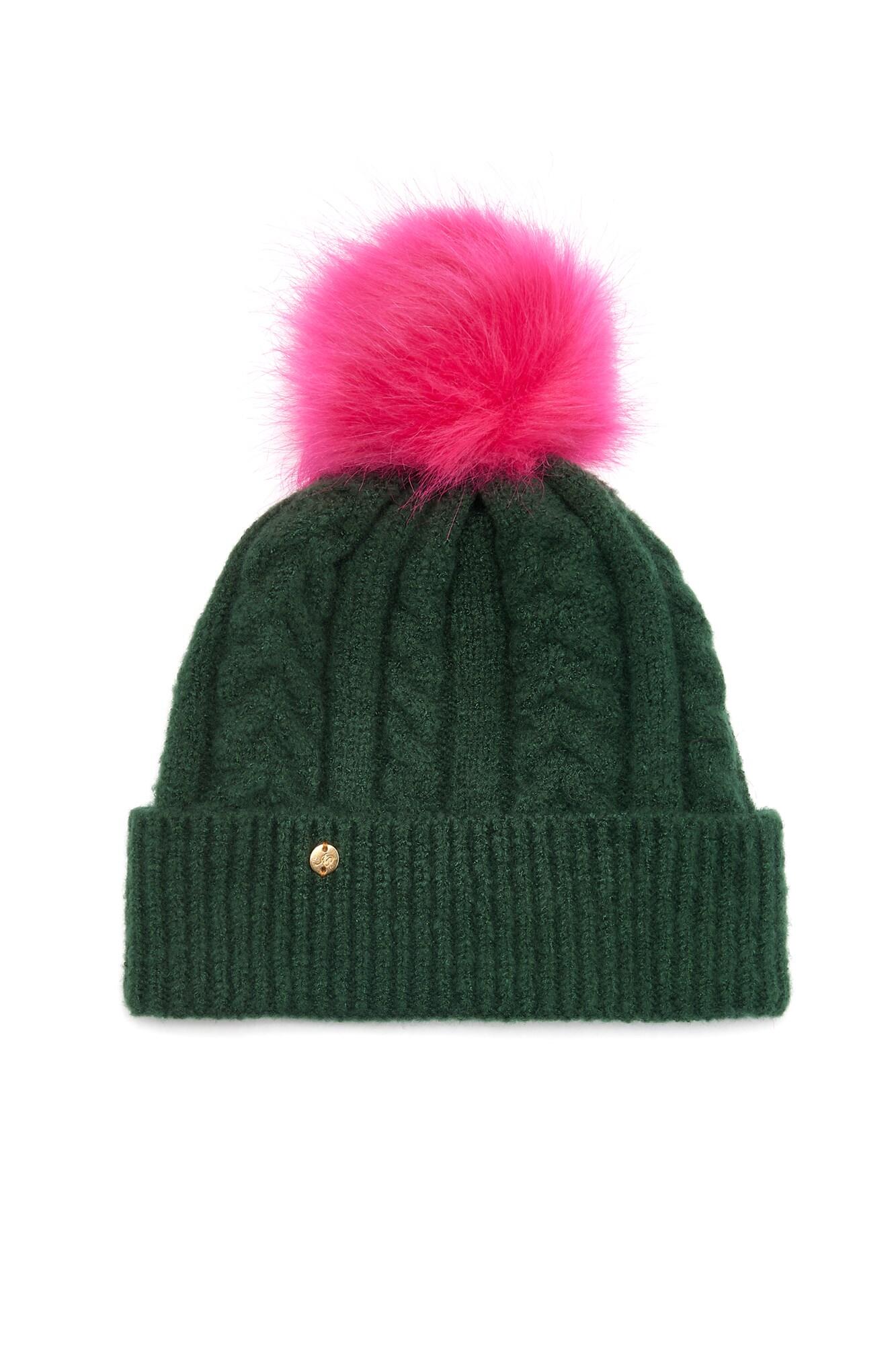 green beanie pom pom