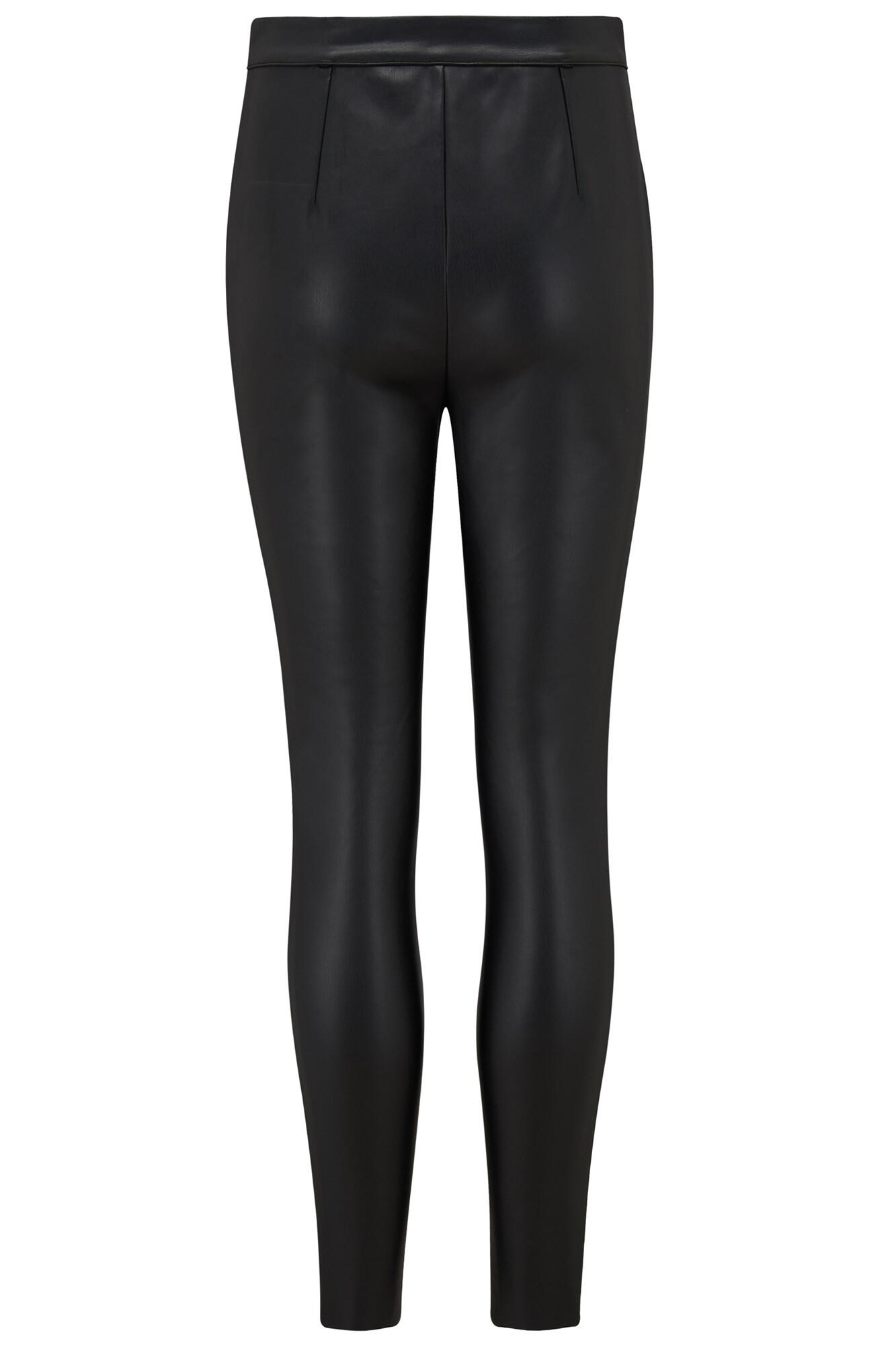 Womens Faux Leather Trousers  High Waisted Leather Trousers  Next