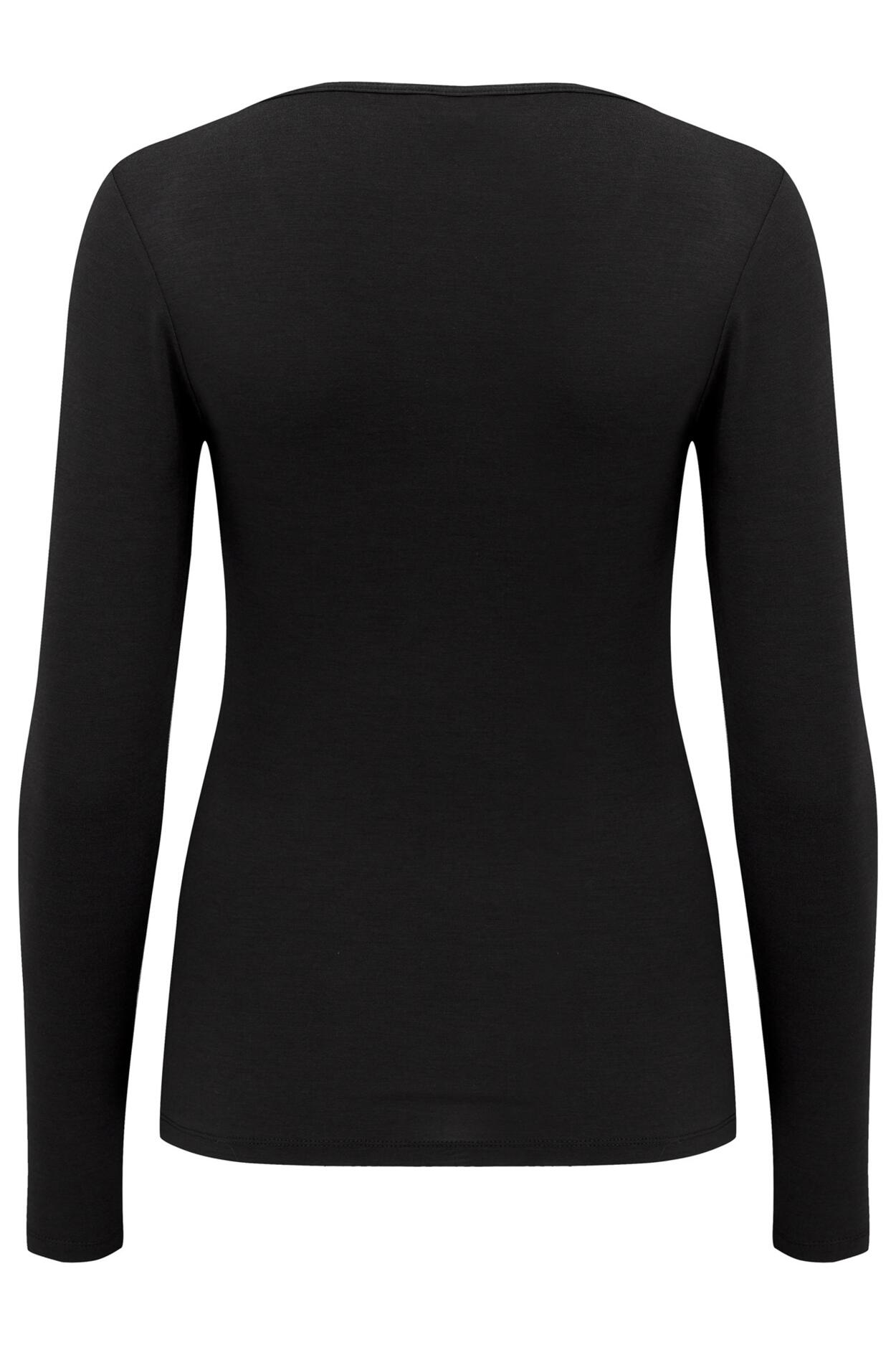 Second Skin Thermal Long Sleeve Top | Black | Pour Moi