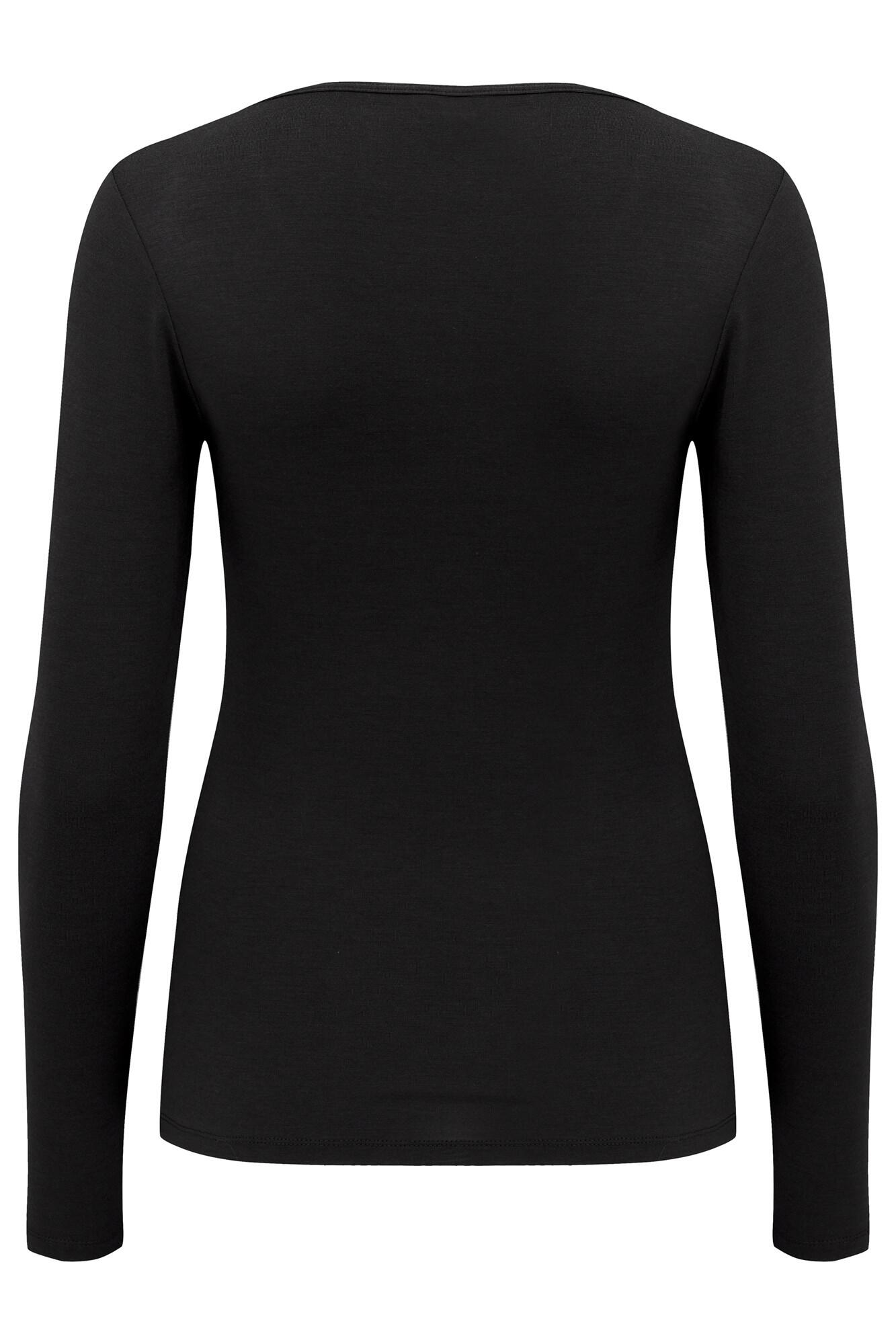 Black long sleeve thermal top best sale