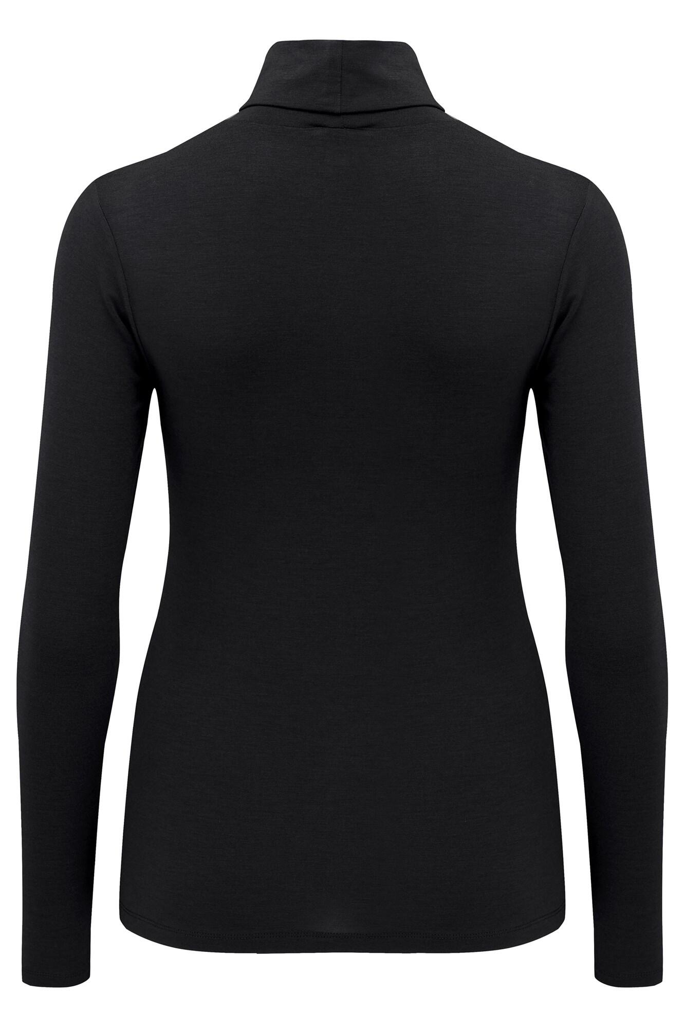 Second Skin Thermal Roll Neck Top Black