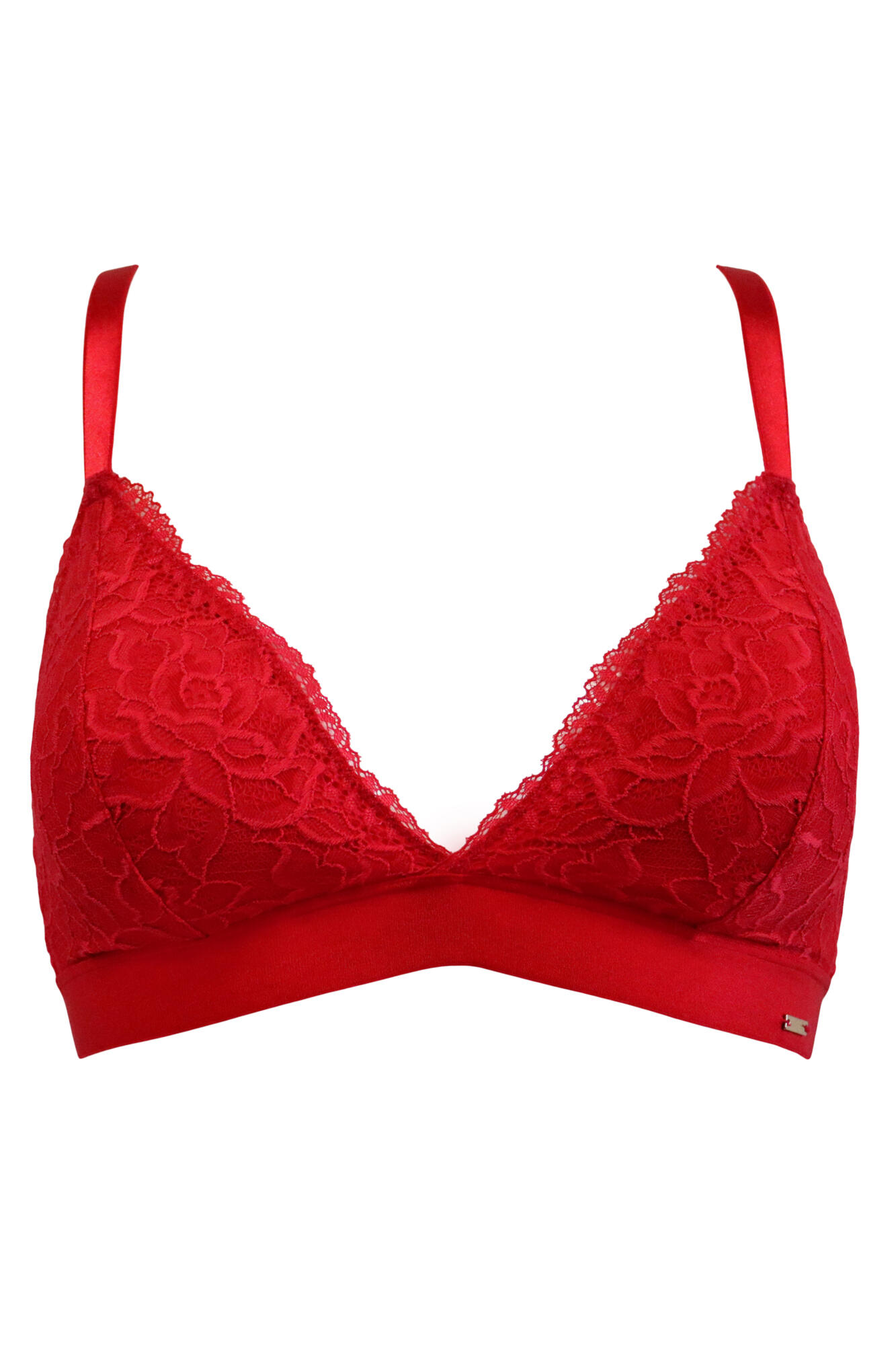 India Removable Pad Soft Triangle Bra in Red | Pour Moi