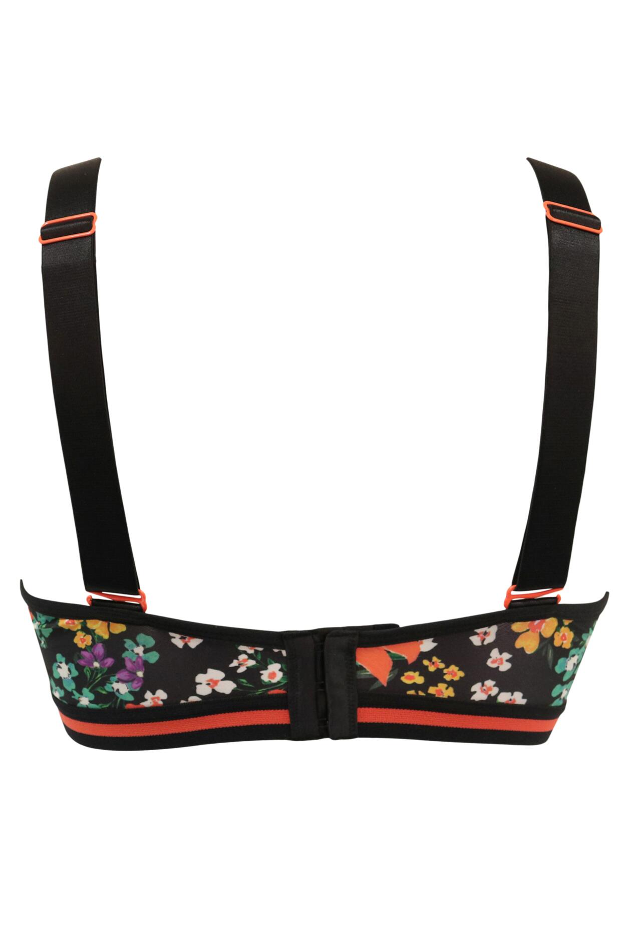 Energy Empower U/W Lightly Padded Convertible Sports Bra in Black Ditsy