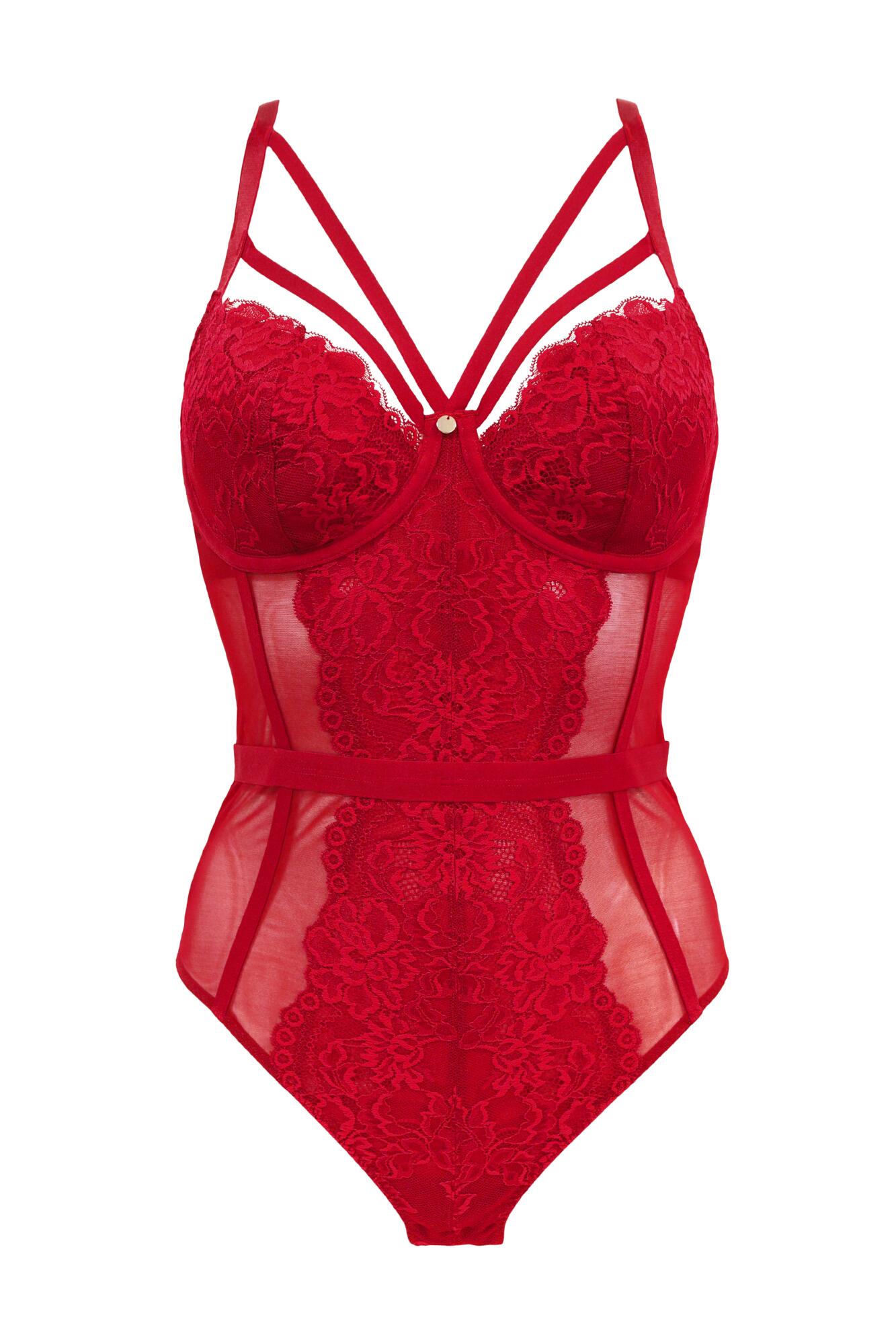 Statement Lightly Padded Underwired Body | Red | Pour Moi