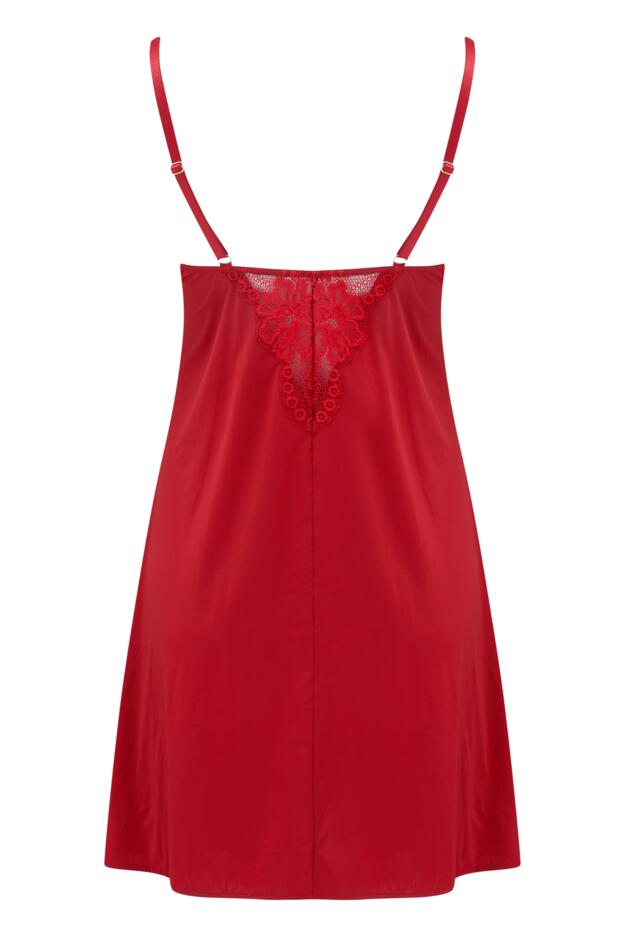Soma Lace-Trim Chemise Red Beauty