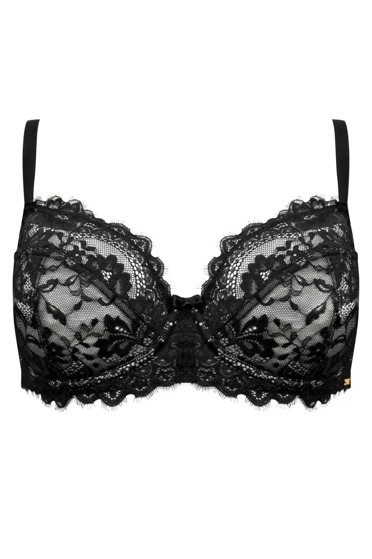 India Underwired Eyelash Lace Set | Black | Pour Moi