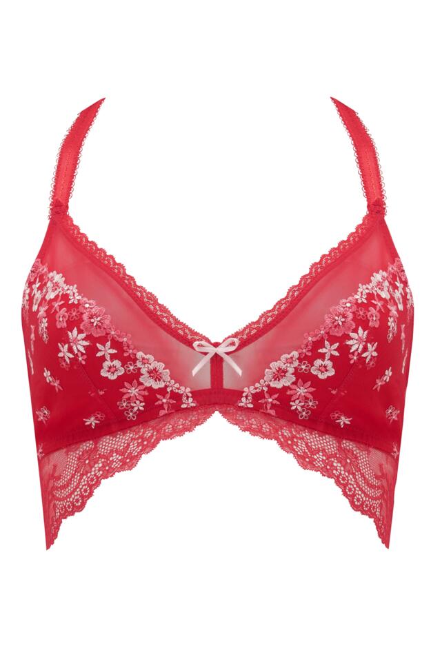 Gigi Non Wired Bralette in Red/Pink | Pour Moi