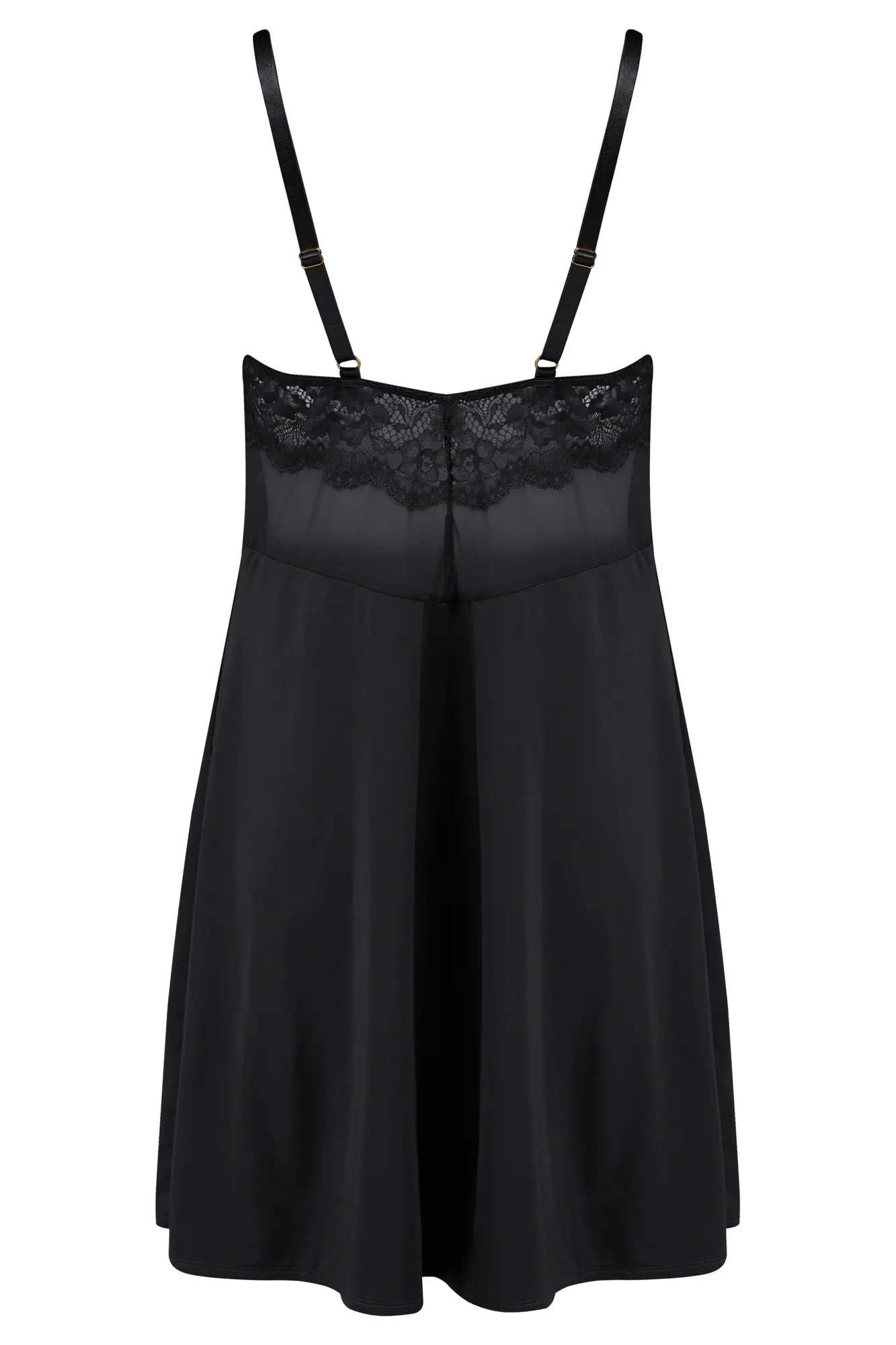 Buy Pour Moi Black Lavish Underwired Babydoll Chemise from the