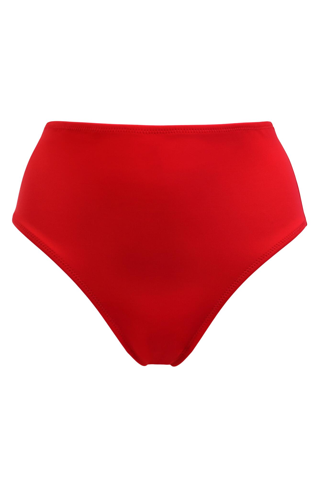 Space High Leg High Waist Control Brief | Red | Pour Moi