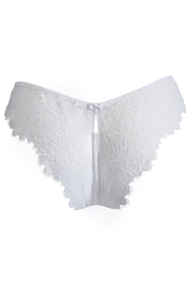 India Eyelash Lace V-Shape Brief 