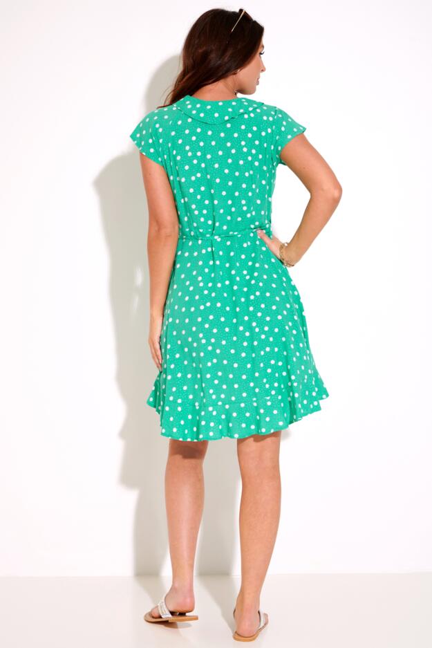 Textured Woven Wrap Beach Dress