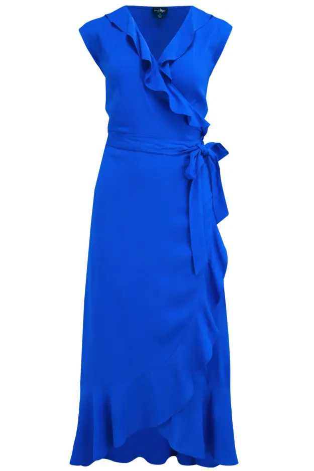 Midaxi Wrap Multiway Beach Dress in Ultramarine | Pour Moi