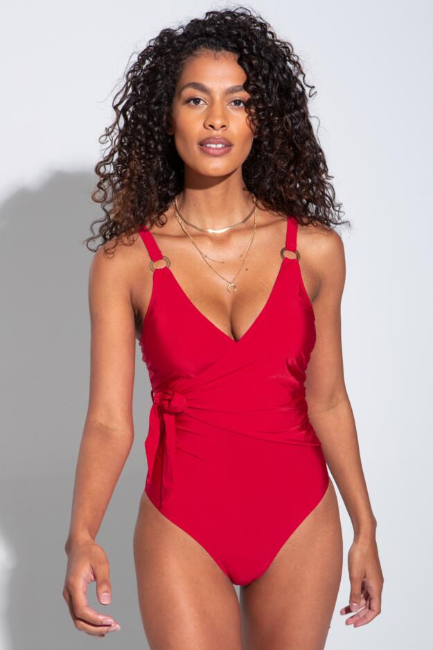 Samoa Wrap Over Control Swimsuit