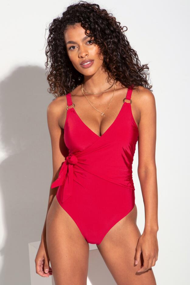 Samoa Wrap Over Control Swimsuit