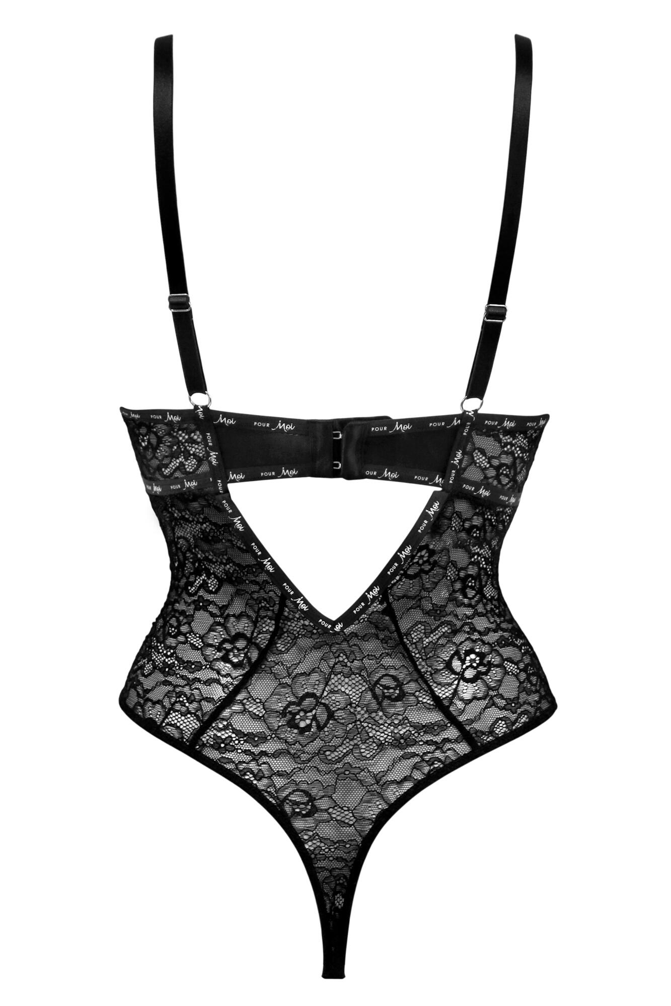 Vibe Non Padded Plunge Underwired Body | Black | Pour Moi