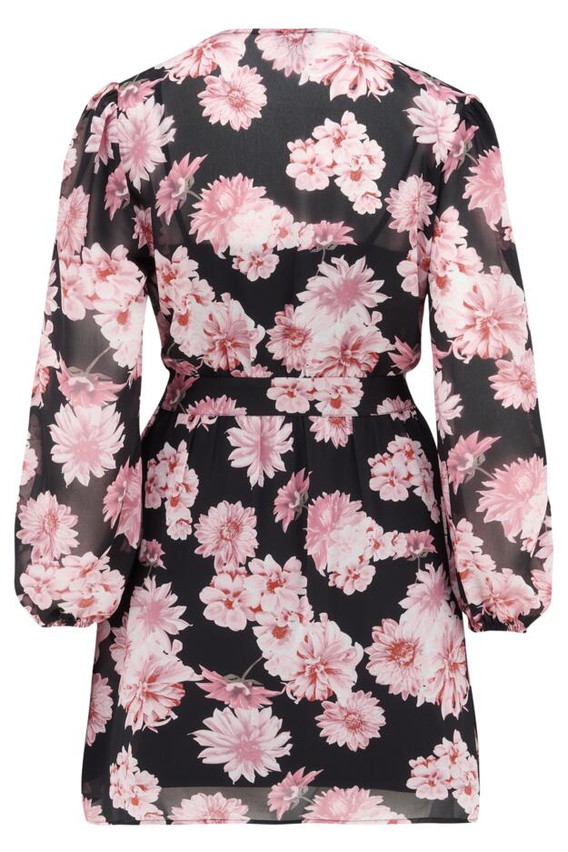 Natalya Chiffon Puff Sleeve Dress