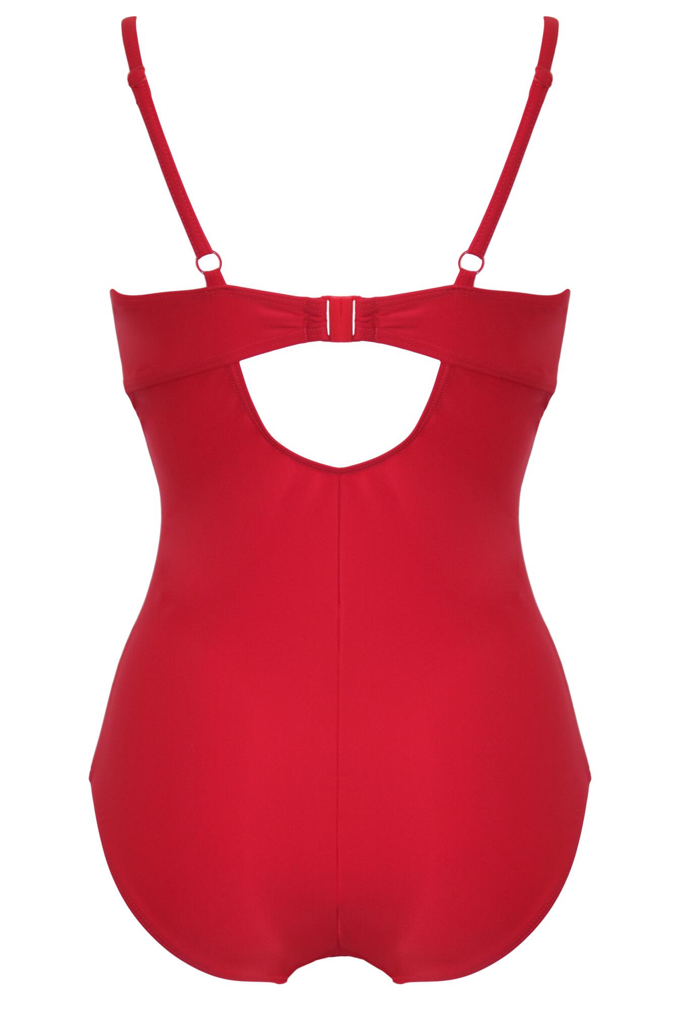 Buy Red Tummy Control Twist Wrap Swimsuit from Next Luxembourg
