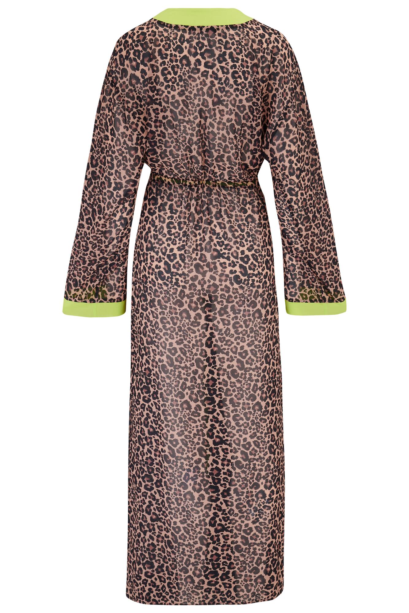 Magenta Leopard Print Lightweight Polyester Chiffon Kimono - Wrapped In Love