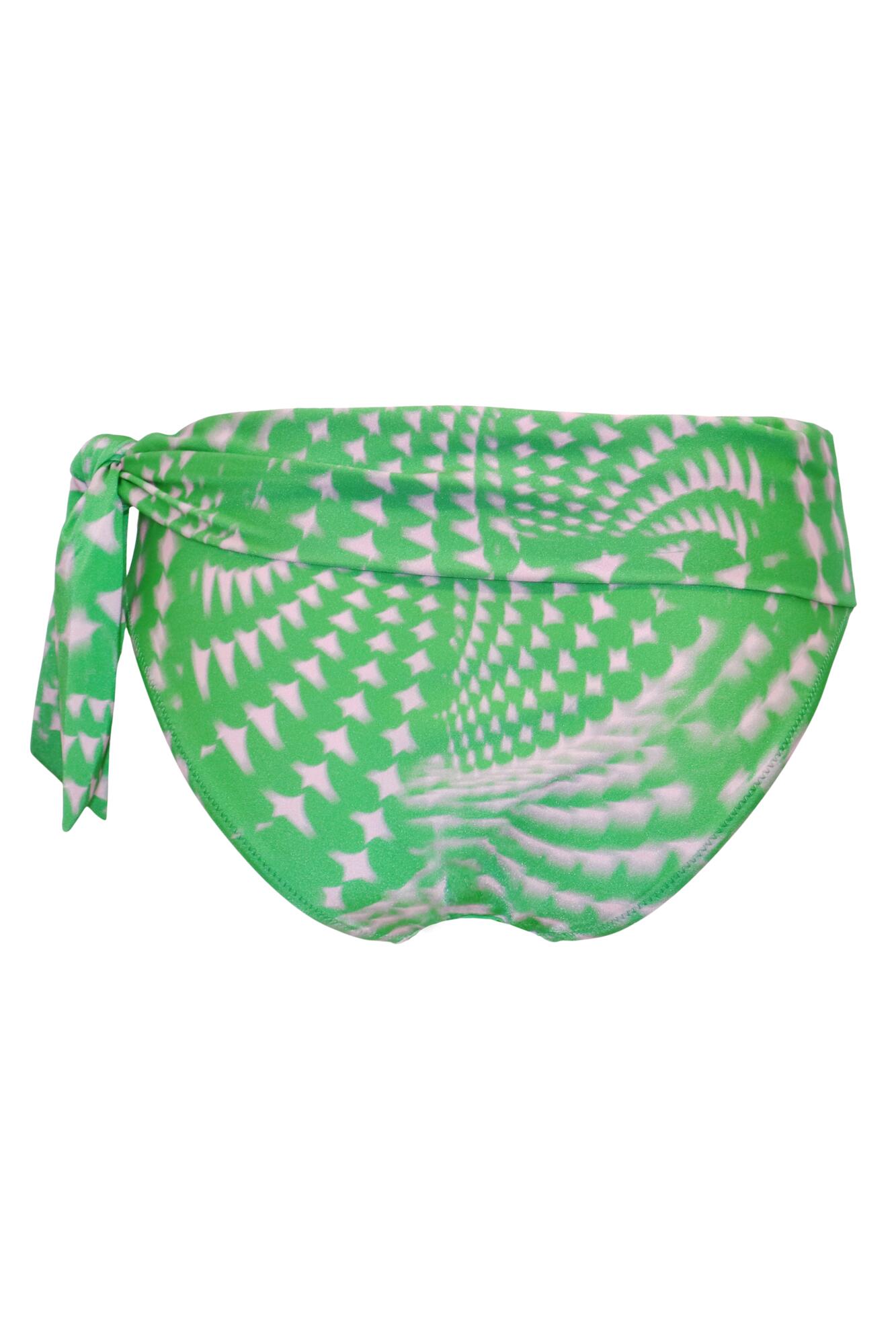 Pour Moi Portofino Light Padded Underwire Front Tie Swim Top  (29701),34G,Green/Pink