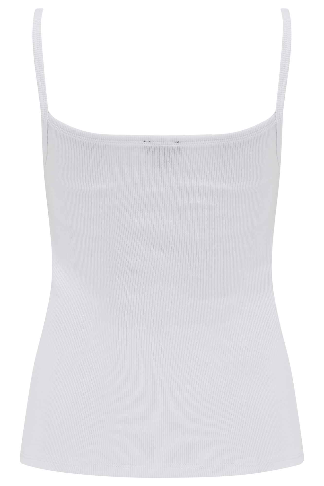 Off Duty Rib Jersey Support Cami, White