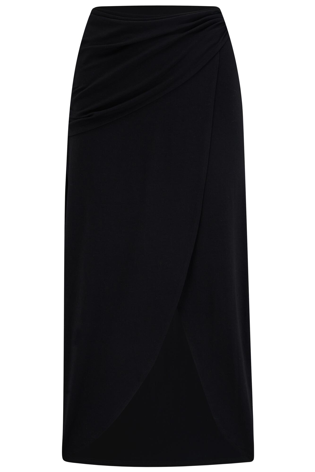 Jersey wrap midi skirt best sale