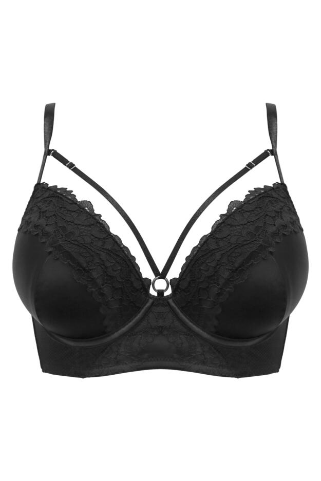 Pour Moi Womens Romance Wired Plunge Push-Up Bra A-DD - 32B - Black,  Black,Red Mix, £30.00