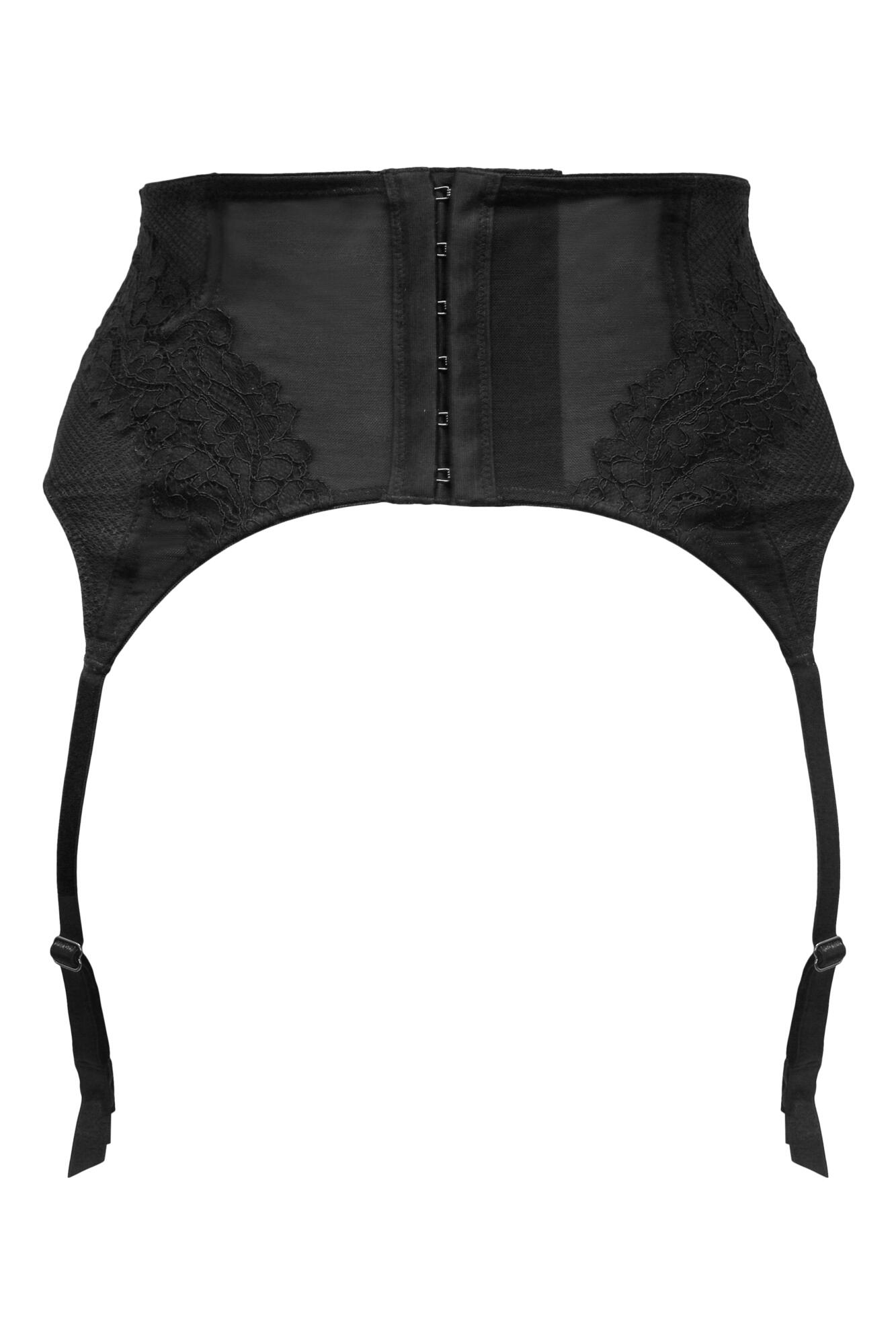 Lavish Non Padded Suspender Set - Black