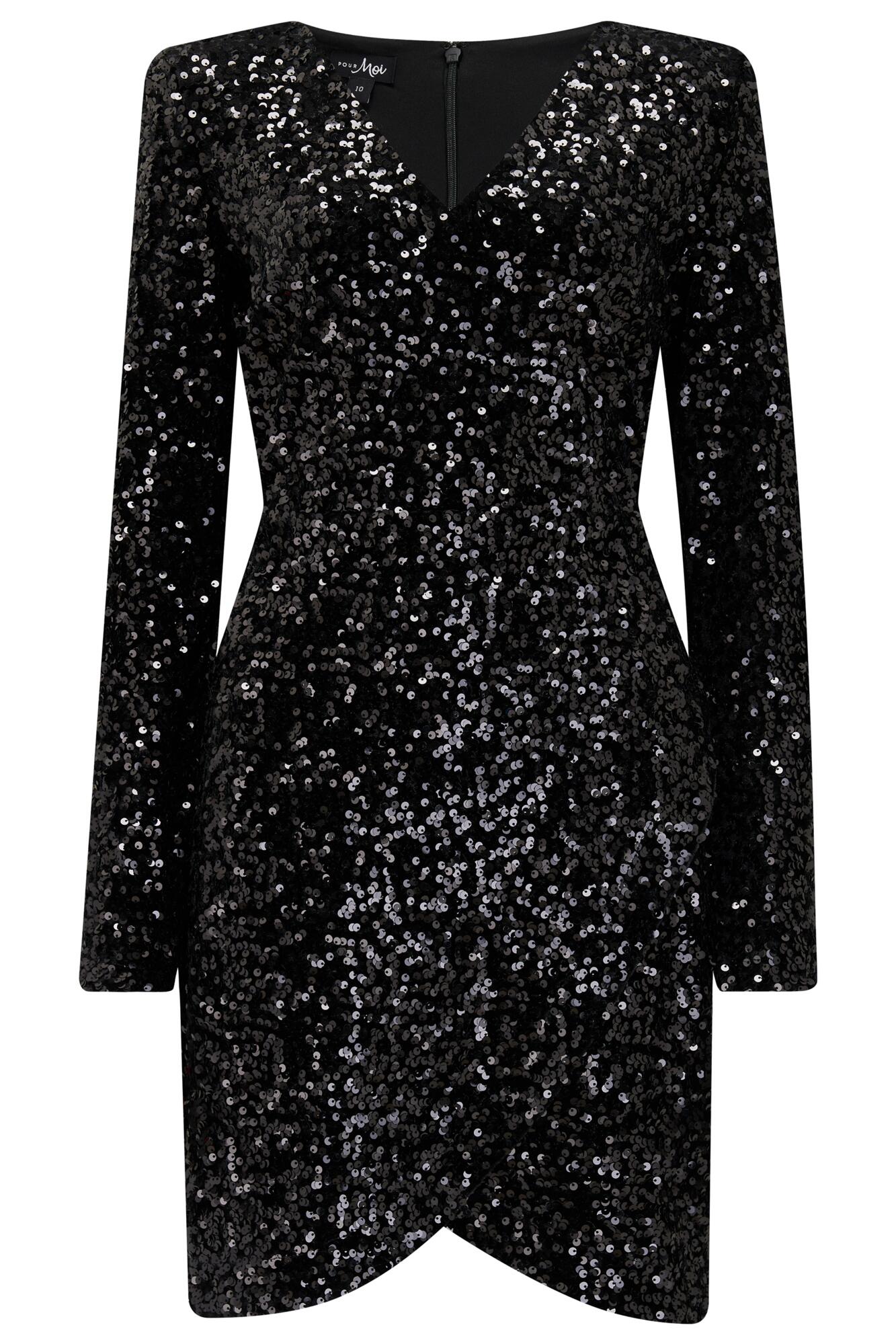 Black and glitter best sale dress