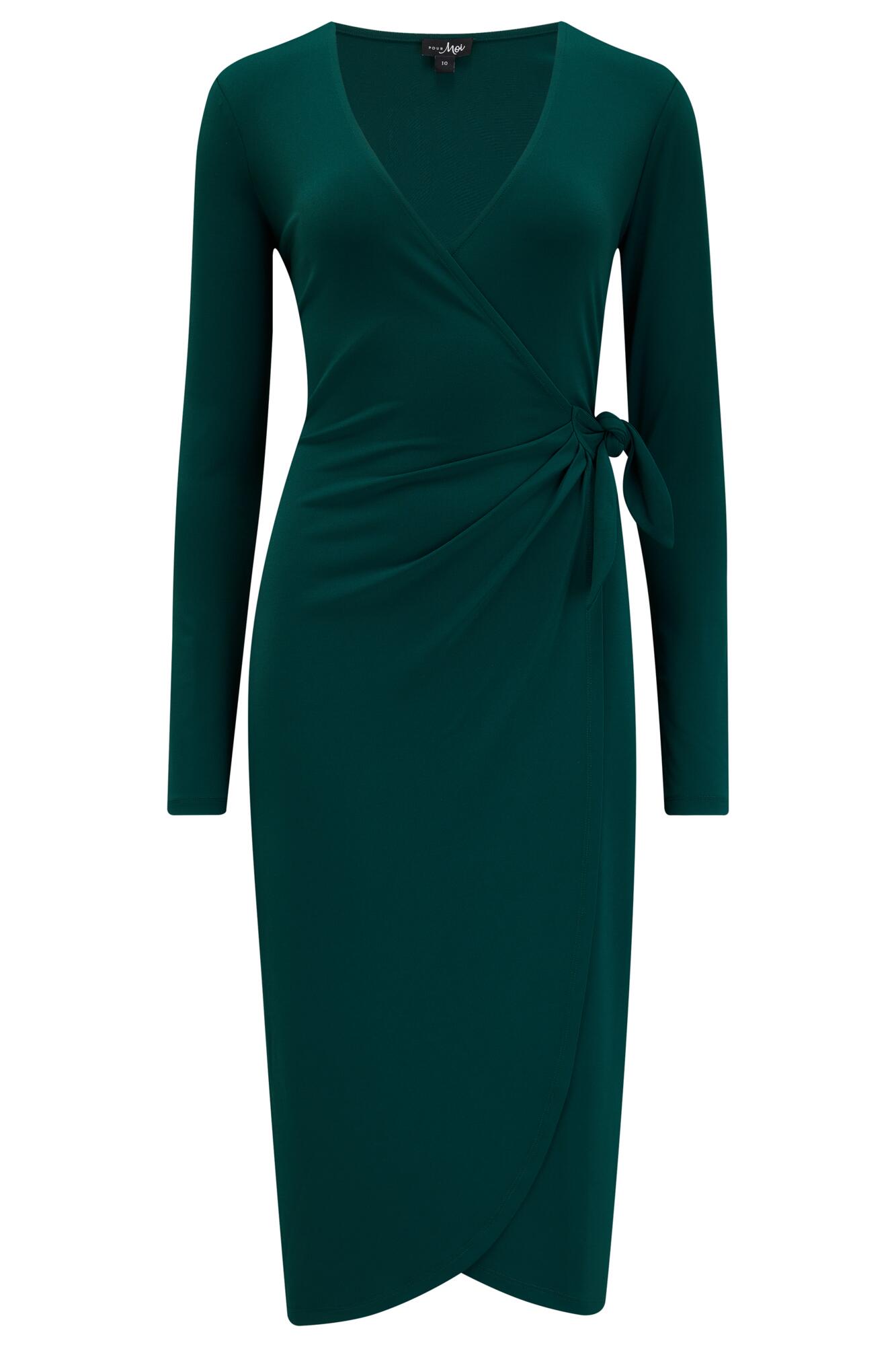 Bryony Fuller Bust Slinky Jersey Midi Dress in Forest | Pour Moi