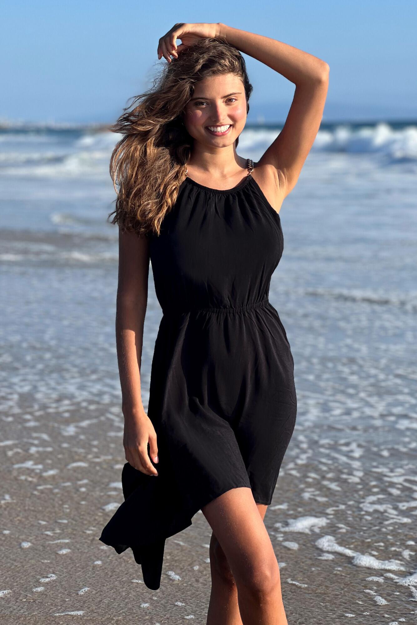 Black beach store dress uk