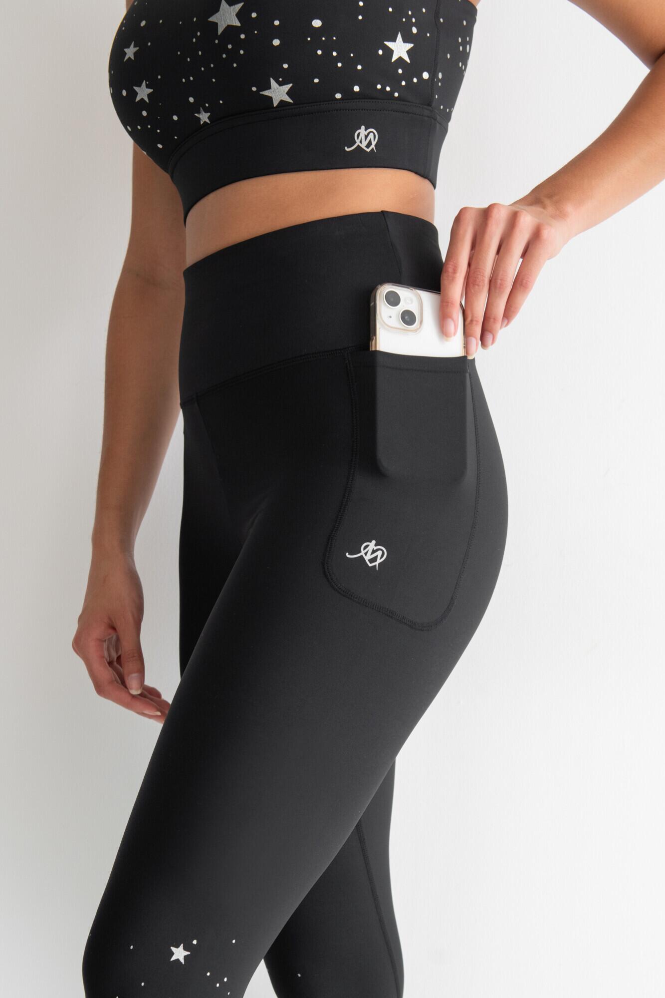 Energy Star Foil 7 8 Legging in Black Pour Moi