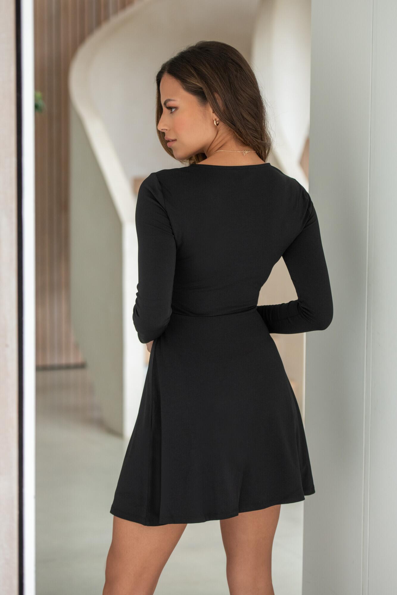 Buy SHEIN Women's Solid Square Neck Mini Skater Dress Black XL at Amazon.in