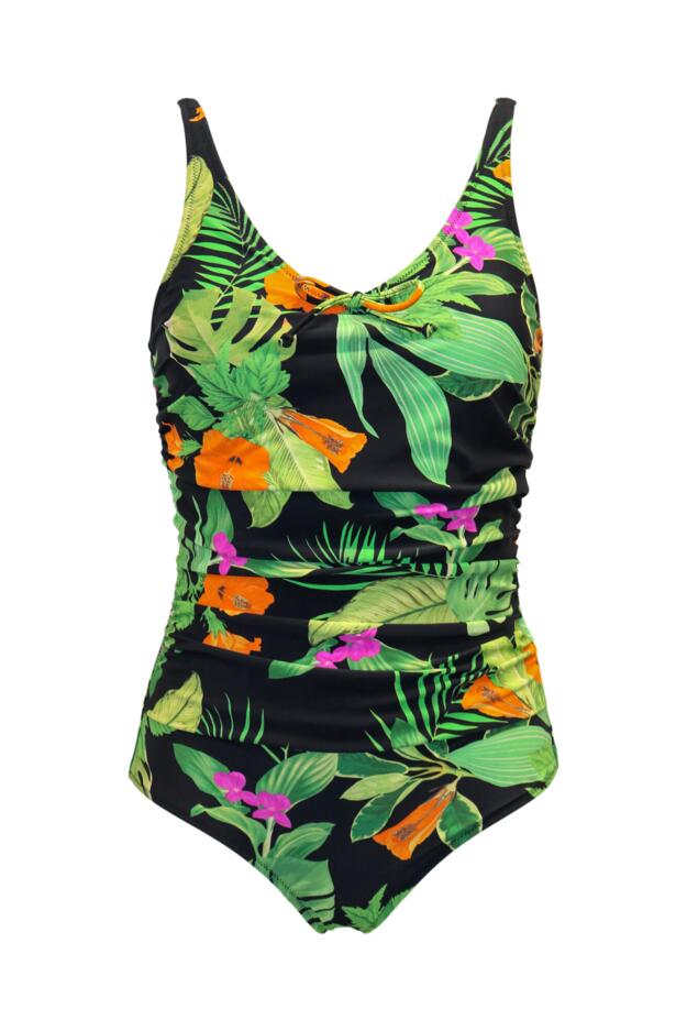Palermo Scoop Neck Tummy Control Swimsuit, Tropical
